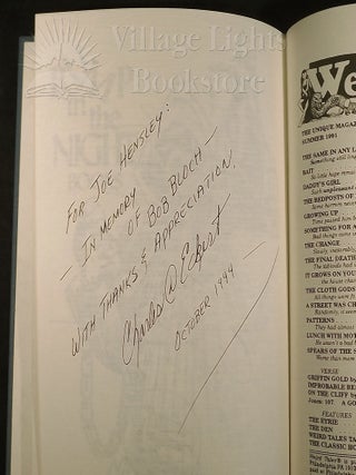 Weird Tales, Whole No. 301 (Summer 1991). Vol. 52 No. 4 (Signed)