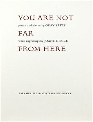 Item #323 You Are Not Far from Here (paper). Gray Zeitz.
